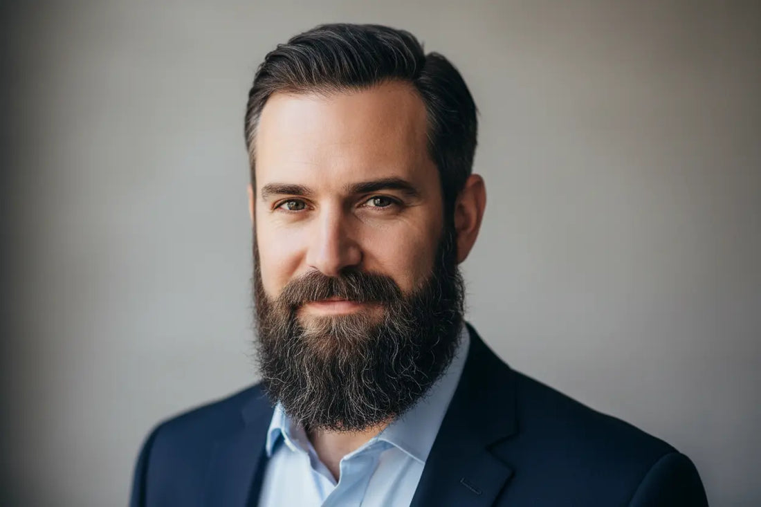 Ein Mann mit einem Schifferkrause Bart