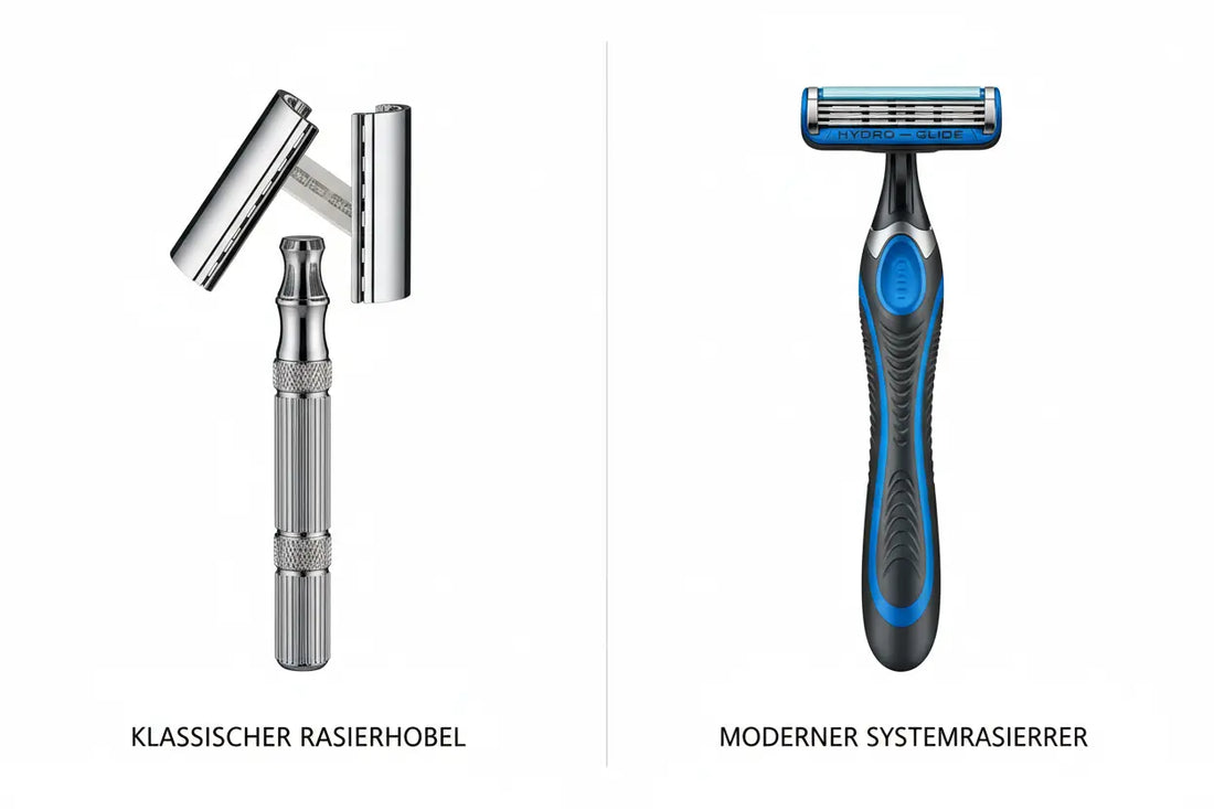 Rasierhobel oder Systemrasierer dornfels