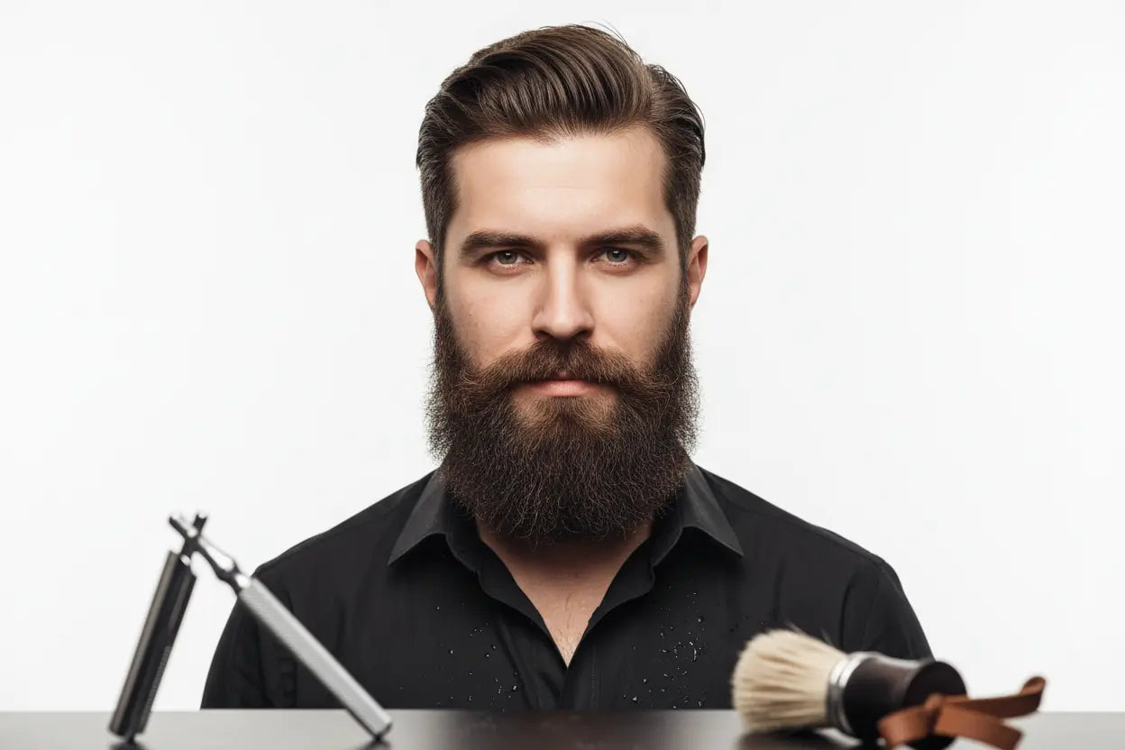 Ein Mann mit einem Wolverine Bart