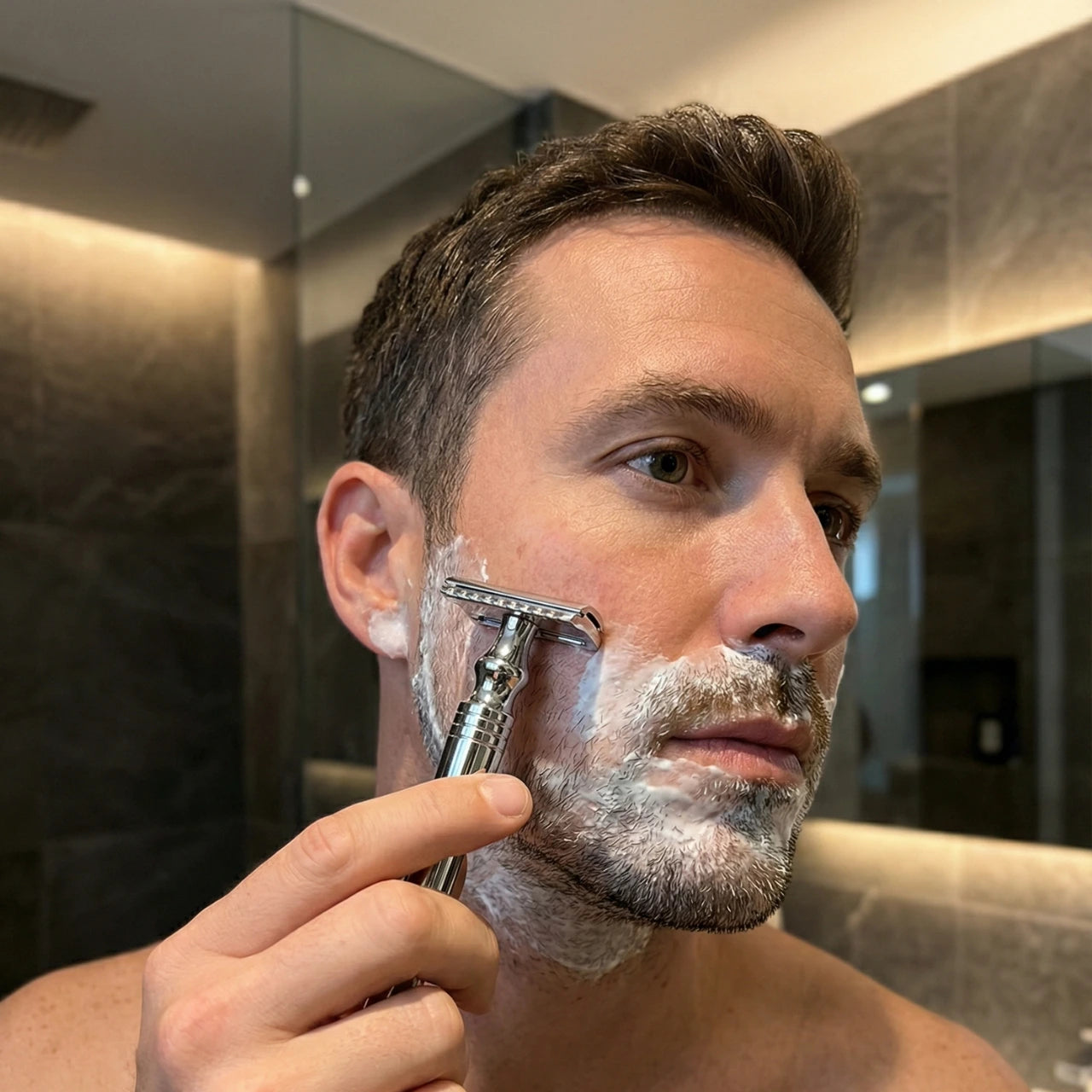 Premium Rasierhobel aus Edelstahl