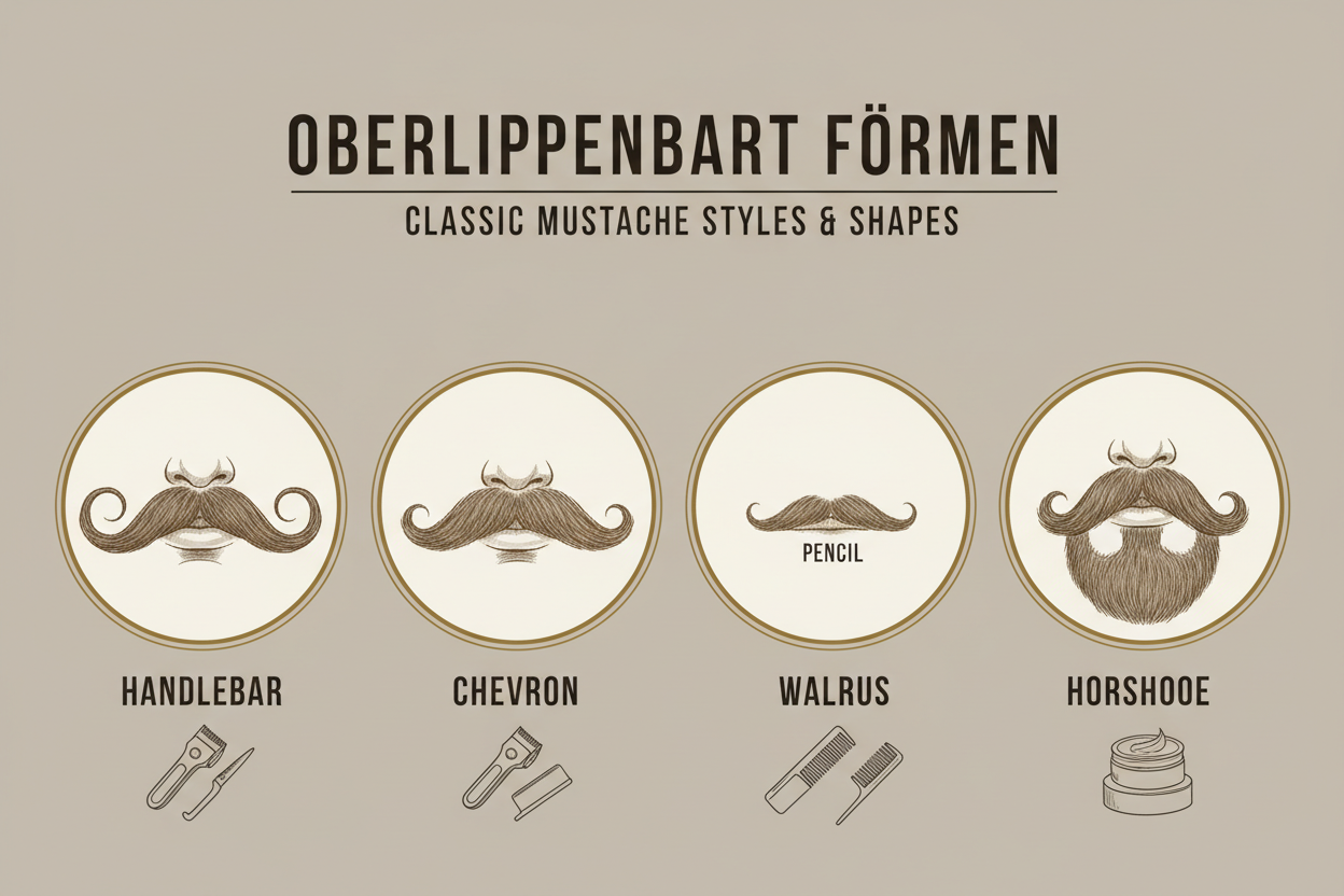 Oberlippenbart formen