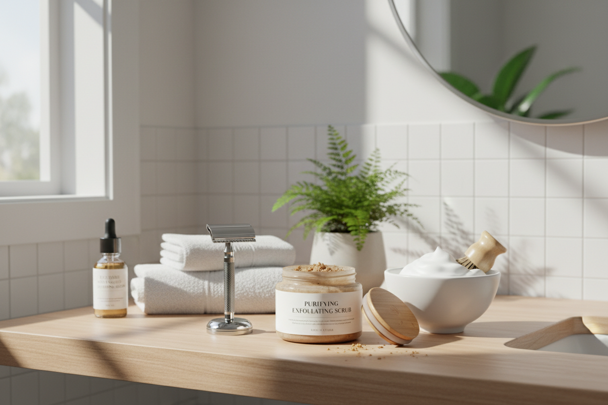 Peeling vor oder nach der Rasur